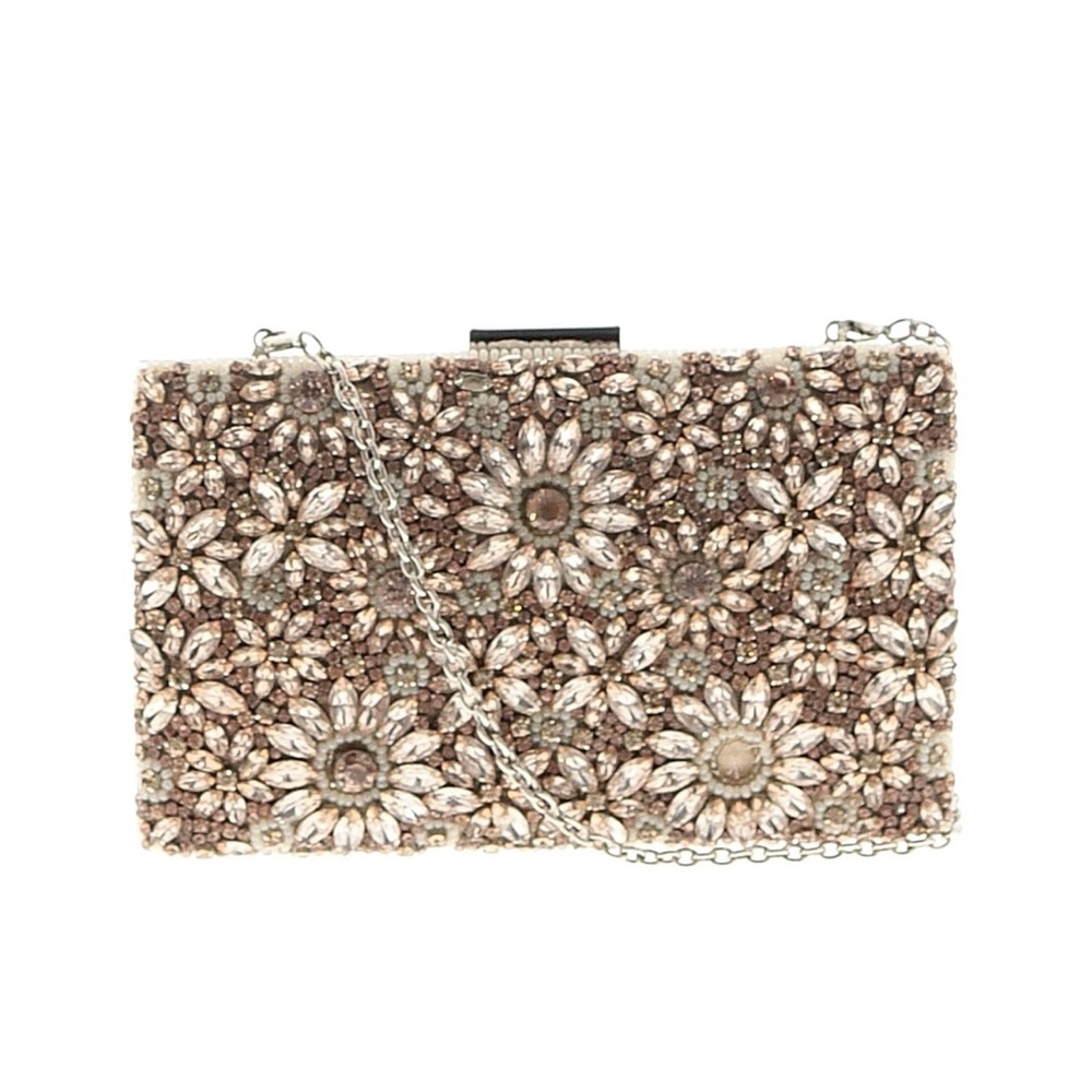Glint Floral Crystal Embellished Clutch